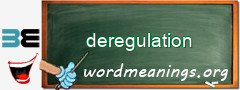 WordMeaning blackboard for deregulation